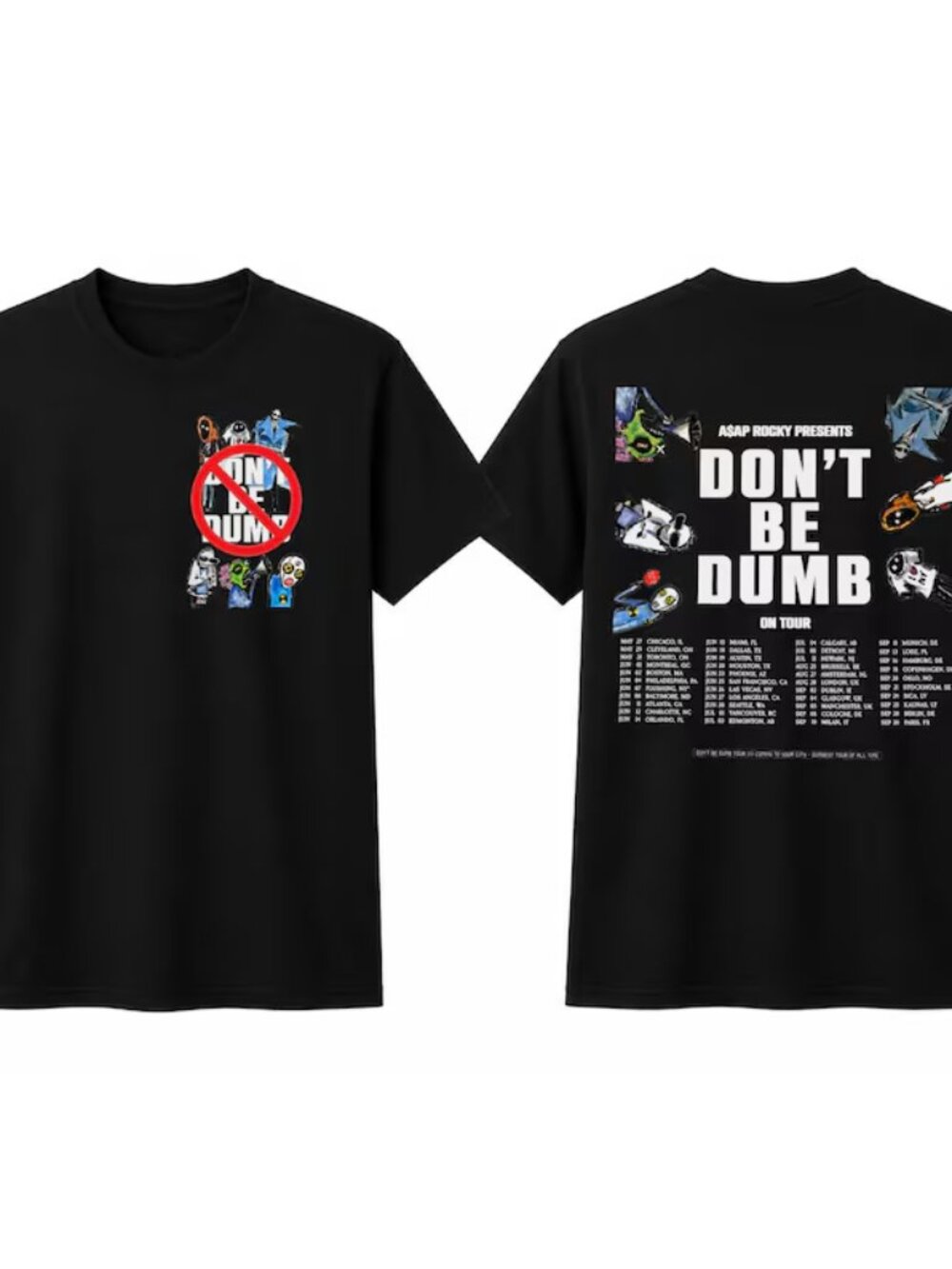 ASAP Rocky Tour Shirt 2026, Don't Be Dumb Tour Tee, Rap Concert T Shirt 252